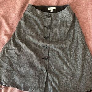 Banana republic Gray Button-Front Women's Skirt